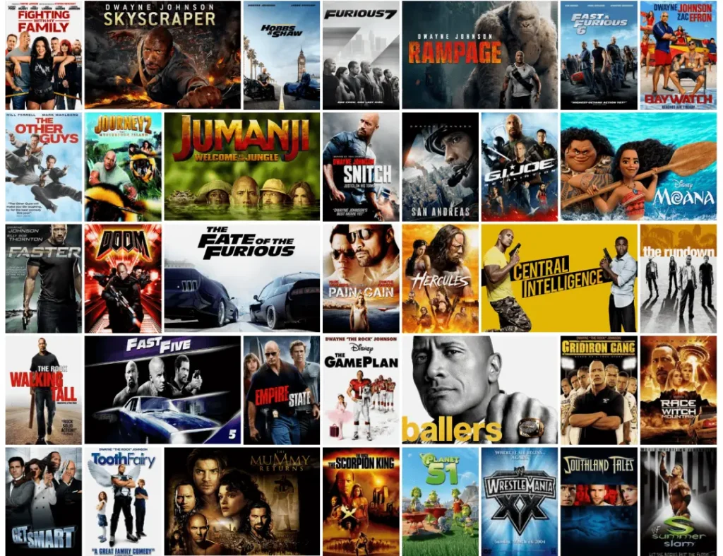 dwayne johnson movies all time